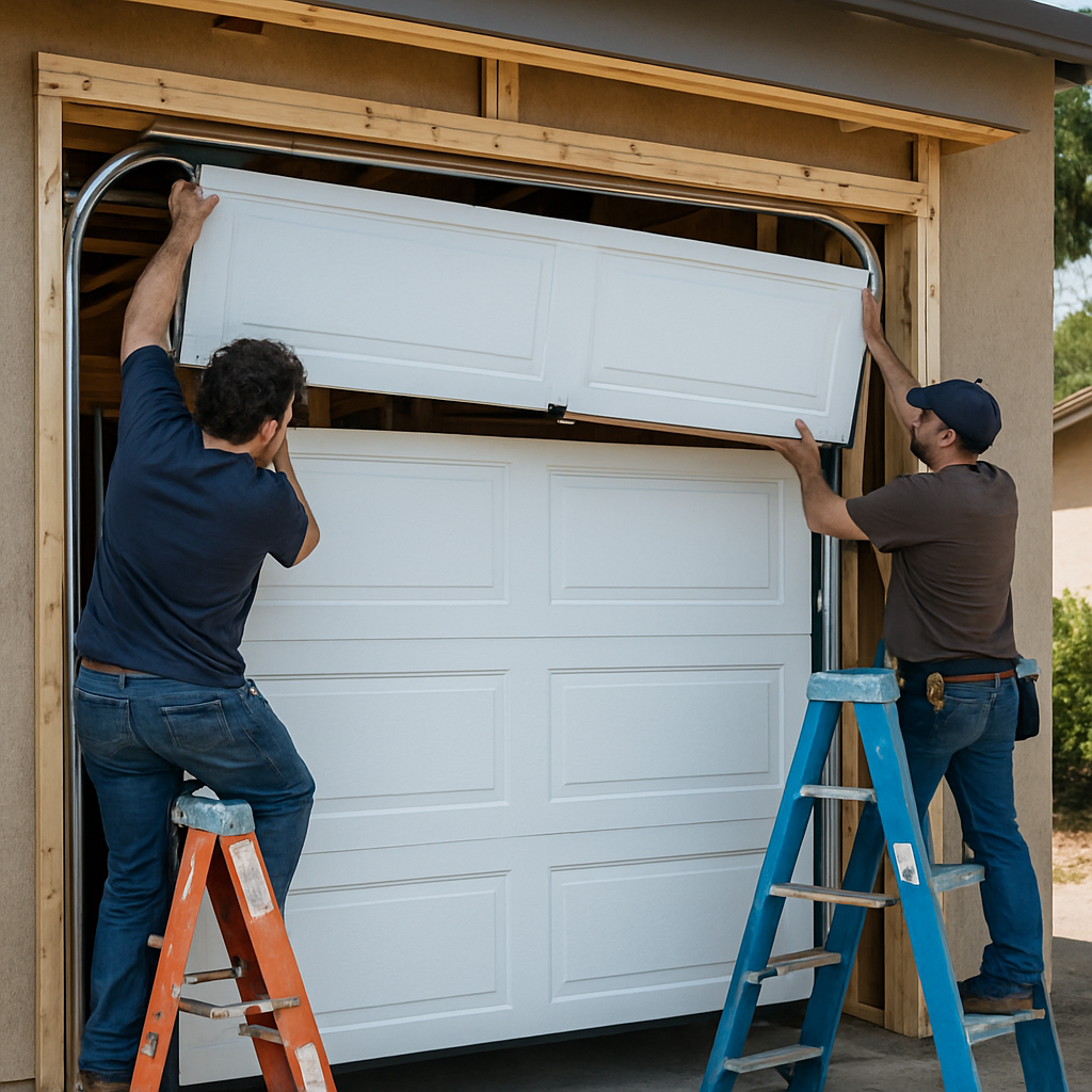 Garage door installation by professional technicians
